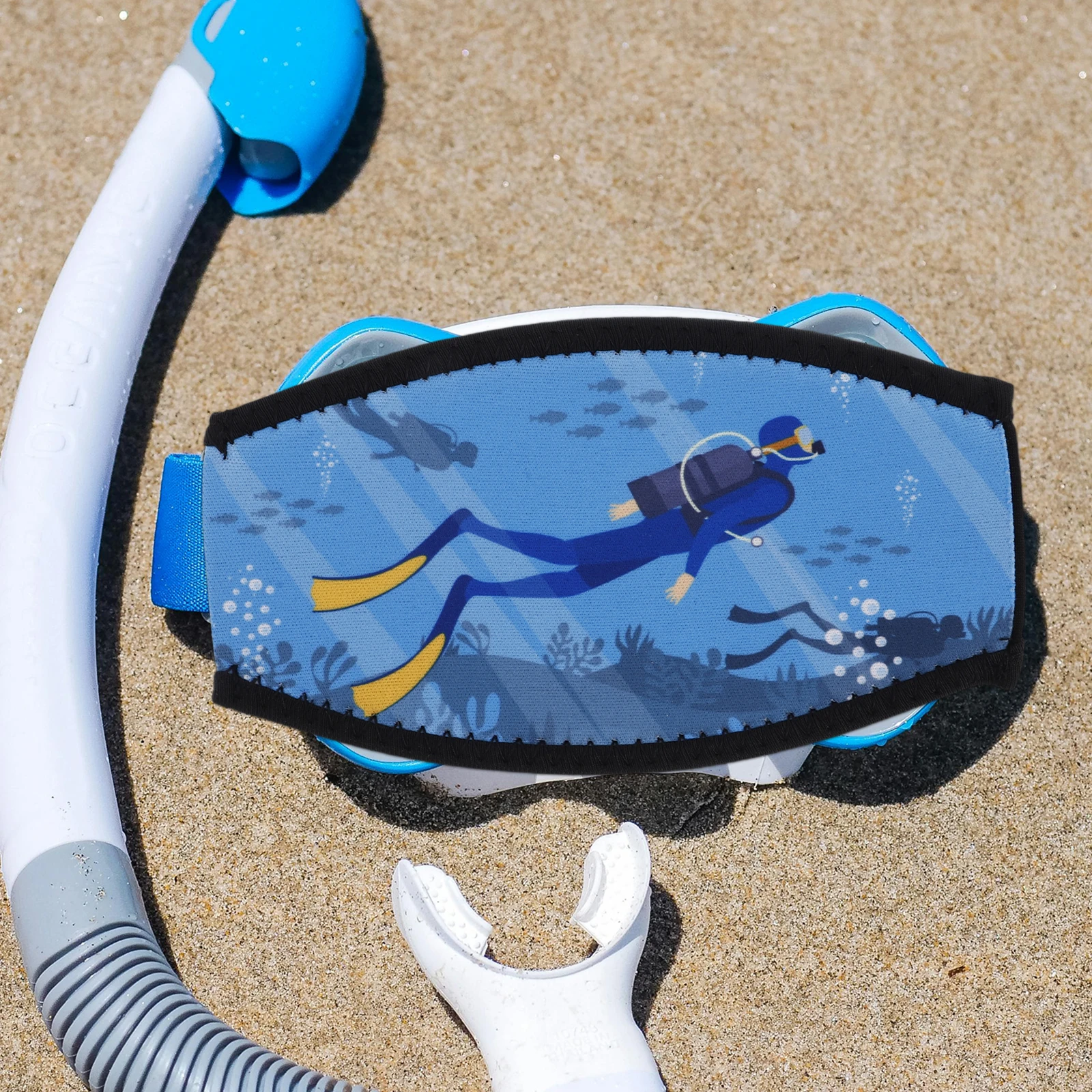 สายรัดหน้ากากดำน้ำ ผ้าคลุมแว่นตา สำหรับผู้ชาย ปรับได้ ทำจากนีโอพรีน สำหรับนักดำน้ำ