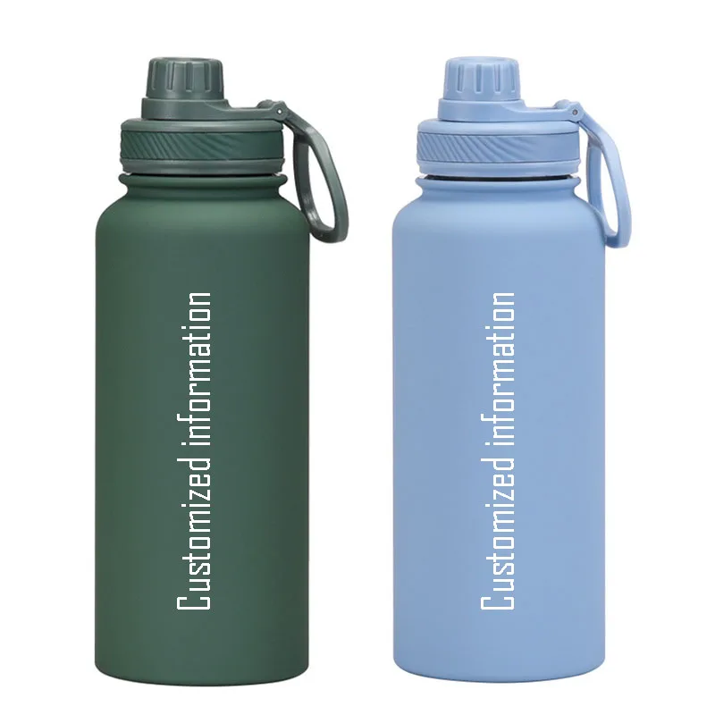 1L Large Capacity Custom Thermos Cup,Ceramic Coated Inner Liner Vacuum Flasks,LOGO/NAME,Exclusive Gift,Personalized Water Bottle