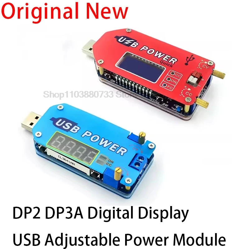 DP2/DP3A Digital display USB adjustable power module DC 0.5-30V 15W QC2.0 3.0 FCP Quick charge laboratory power supply regulador