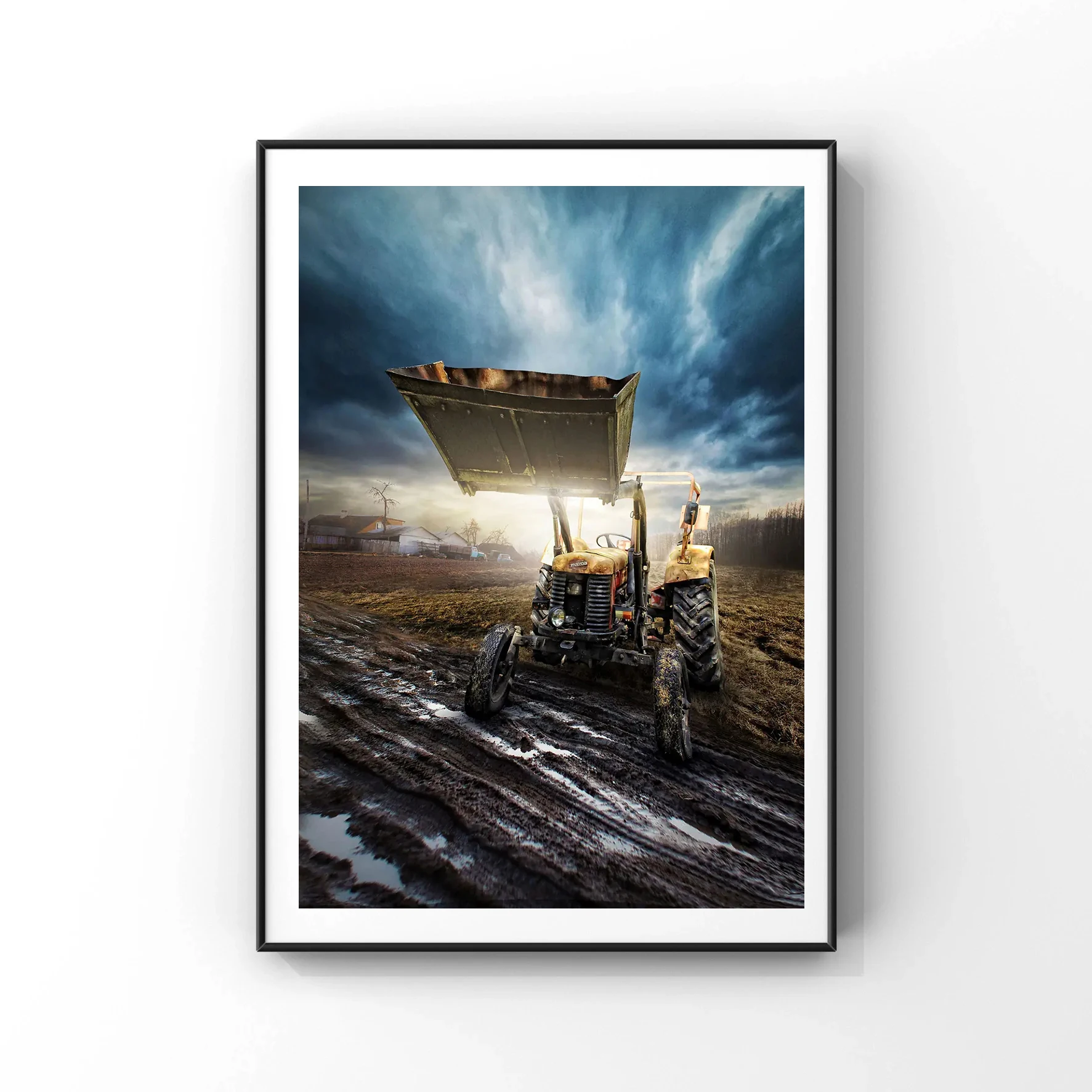 Seni Abstrak Traktor Bekerja d - Farming Agriculture Pictures ulasan dan harga