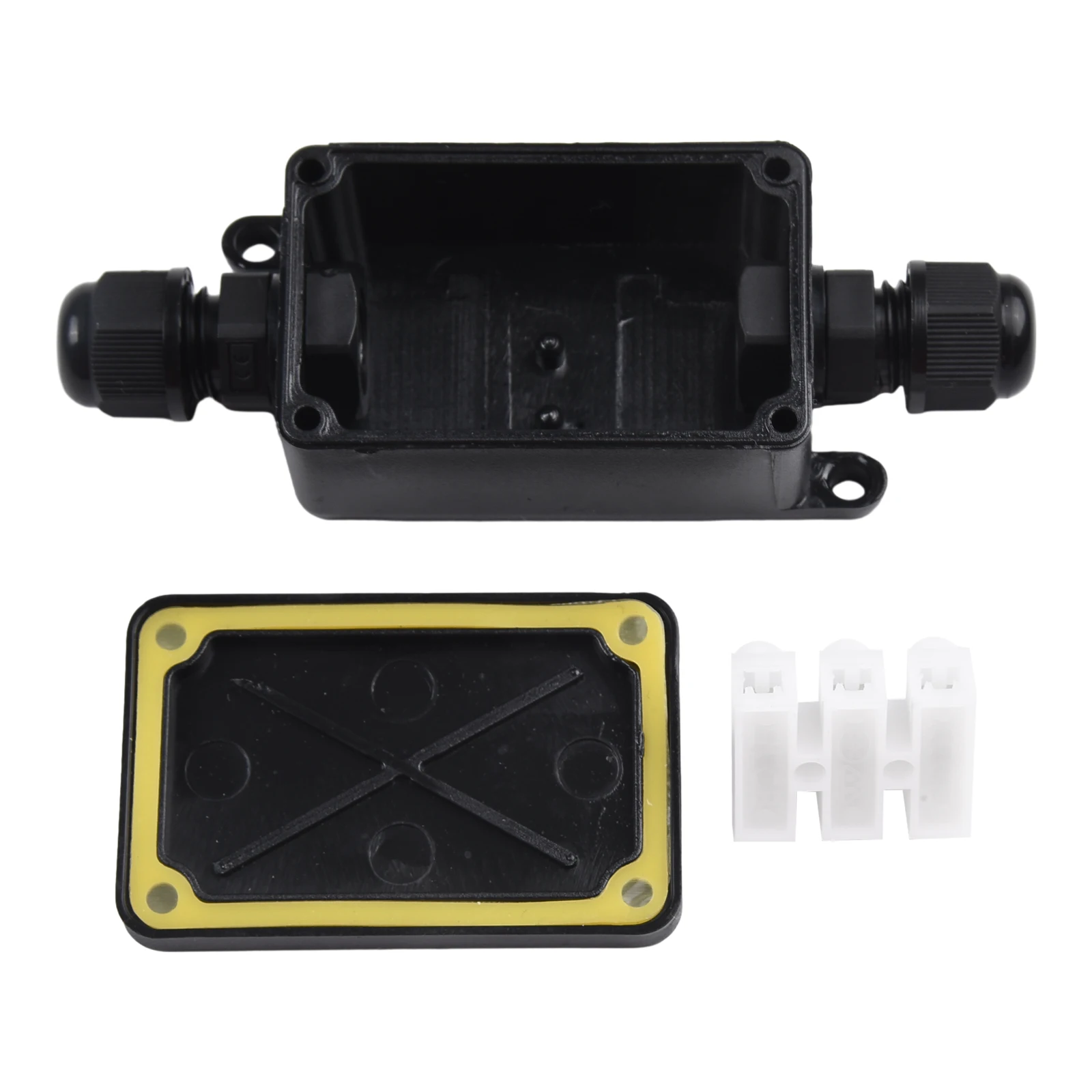 2 Way Outdoor Waterproof IP65 Cable Connector PC Junction Box 240V Black Can Be Used To Install Outdoor Lamps And Lanterns Conne