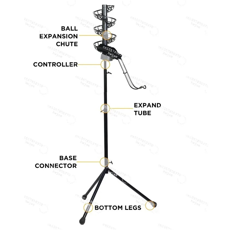 Height Adjustable, Stable Base for Solo  777BH-B 2-in-1 Automatic Baseball Pitching Machine Feeder & Soft Toss Trainer