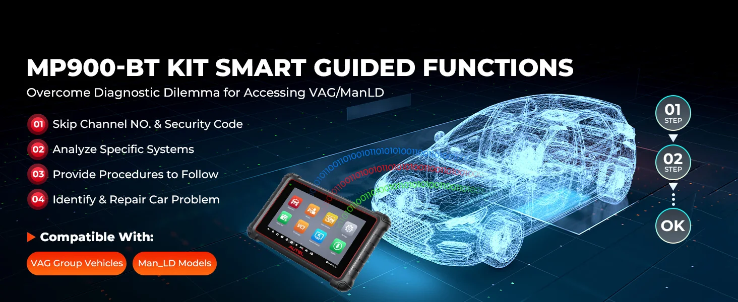 Autel maxipro MP900-BT kit diagnose tool mp900bt doip canfd ecu codierung bidirektion ales automotive scan tool neuer von mp808bt pro – Detail 9