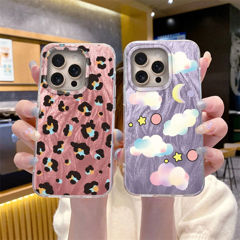グリッターフラワー電話ケース 2025 Iphone 16 プロ 16 プロマックス 16 プロ 16 プロマックス 5 グラム生分解性花高級シリコンバックケース