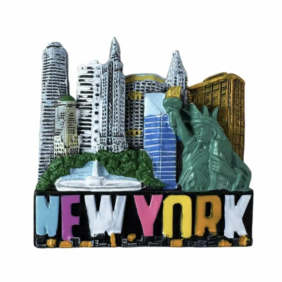 North America USA New York Puerto Rico San Francisco Chicago Fridge Magnets Tourism Souvenir Refrigerator Magnetic