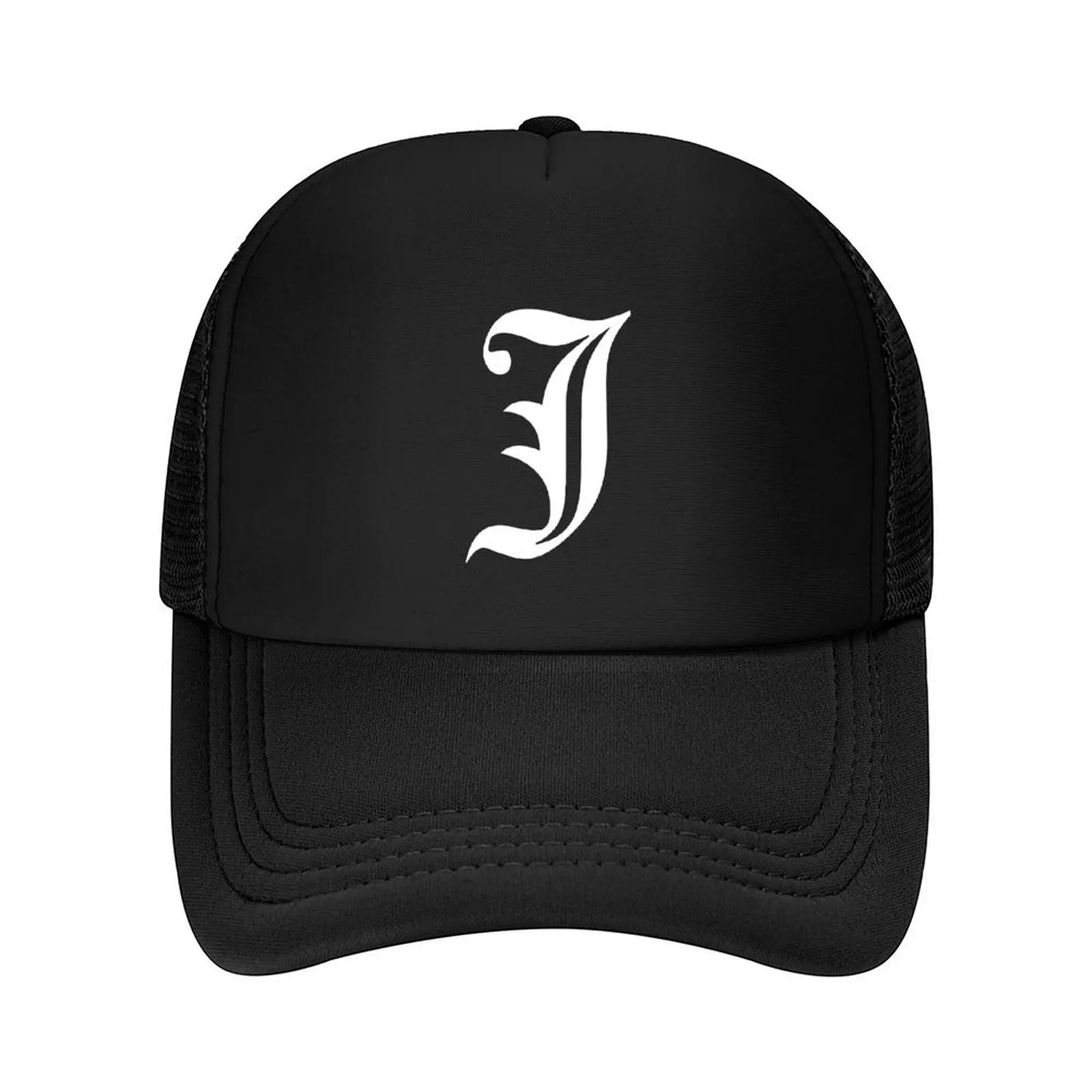 

J – Old English Initial White Letter J Baseball Cap Hat Man For The Sun Mountaineering custom Hat Woman Men's