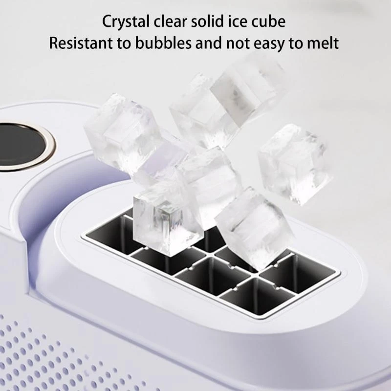 D0AB High Capacity Ice Maker for Outdoor Activity Semiconductor Miniature Portable Ice Making Machine Travel Accessories