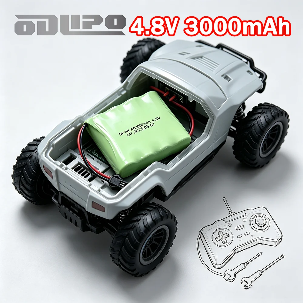 4.8V NiMH Battery 3000mAh AA 4.8v Battery with Charger Sets for RC Cars Trucks Tanks Robots Boat Ship Guns Toys Parts