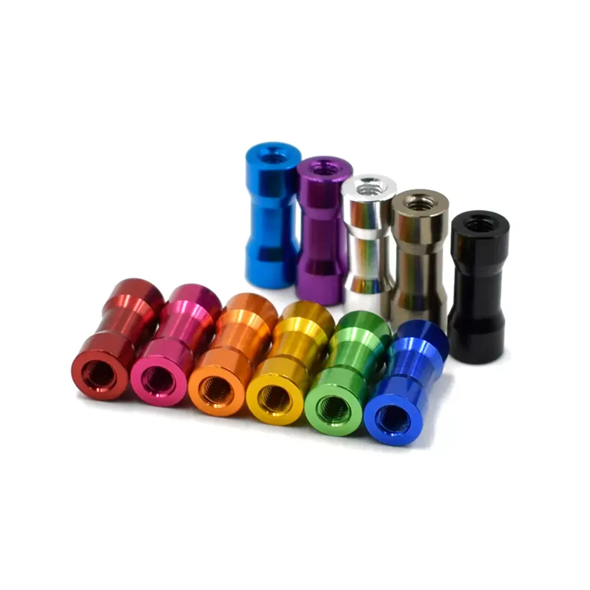 M3 Aluminum Alloy Anodized Double Round Head Aluminum Column With Multi Axis Cross Body Ultra-Light Pull Rod Connection Column