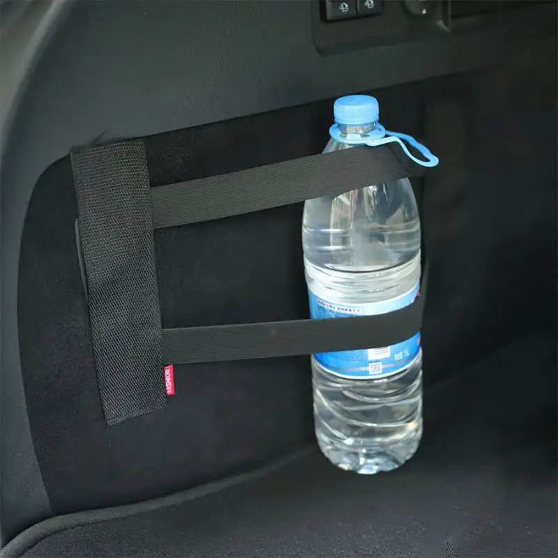 Adjustable Elastic Car Water Bottle Holder Strap Stable Fixation Easy Install For Car Road Trips