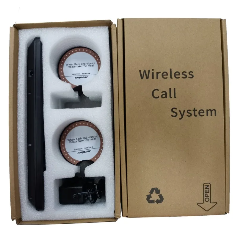 Strong Signal Queue Paging Beeper Waterproof Vibrating 1 Base 10 Buzzers Wireless Waiter Calling System Call Pager Restaurant