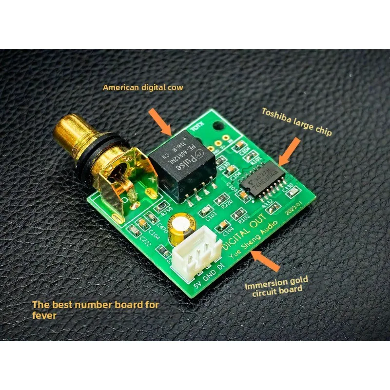 Placa de salida coaxial de fibra de audio SPDIF, reproductor de CD, computadora, transmisión digital, CD-ROM del sistema Duffy