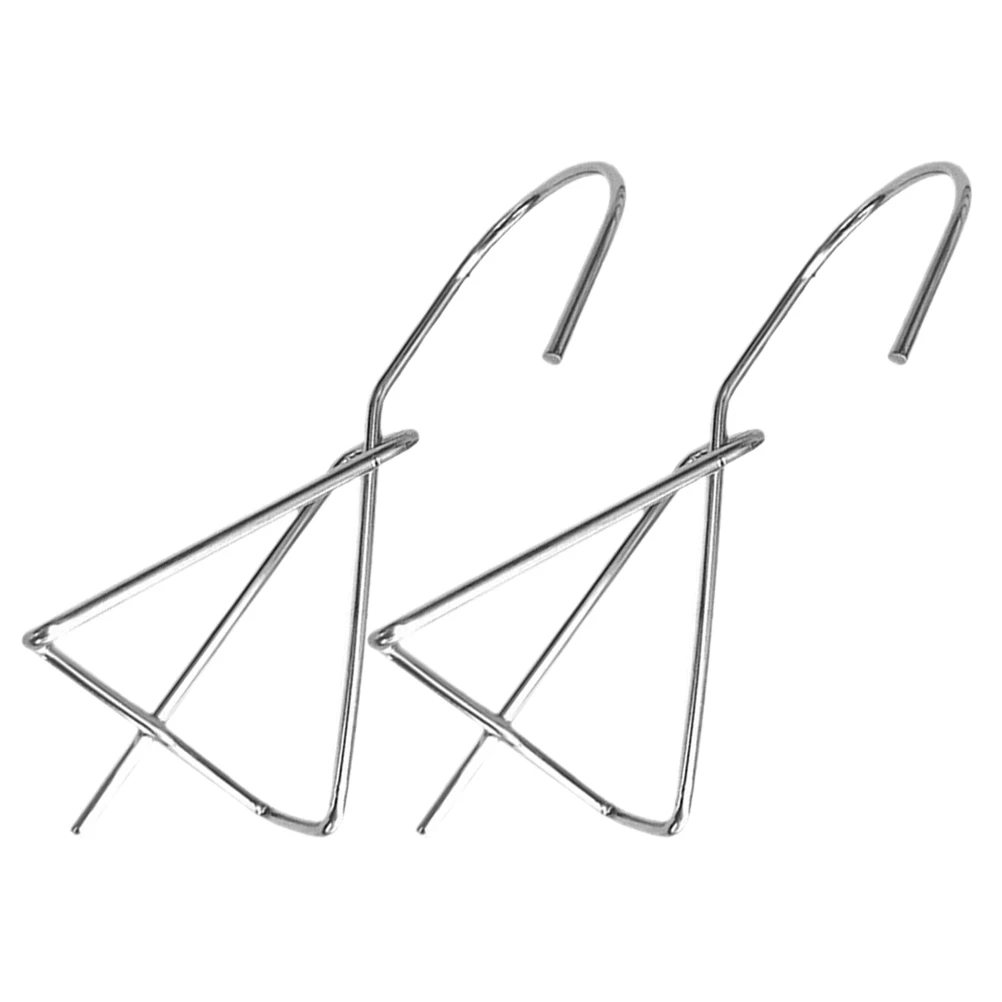 

2 Pcs Flowerpot Small Hanging Pots Stainless Steel Balcony Hangers Ceramic Succulent