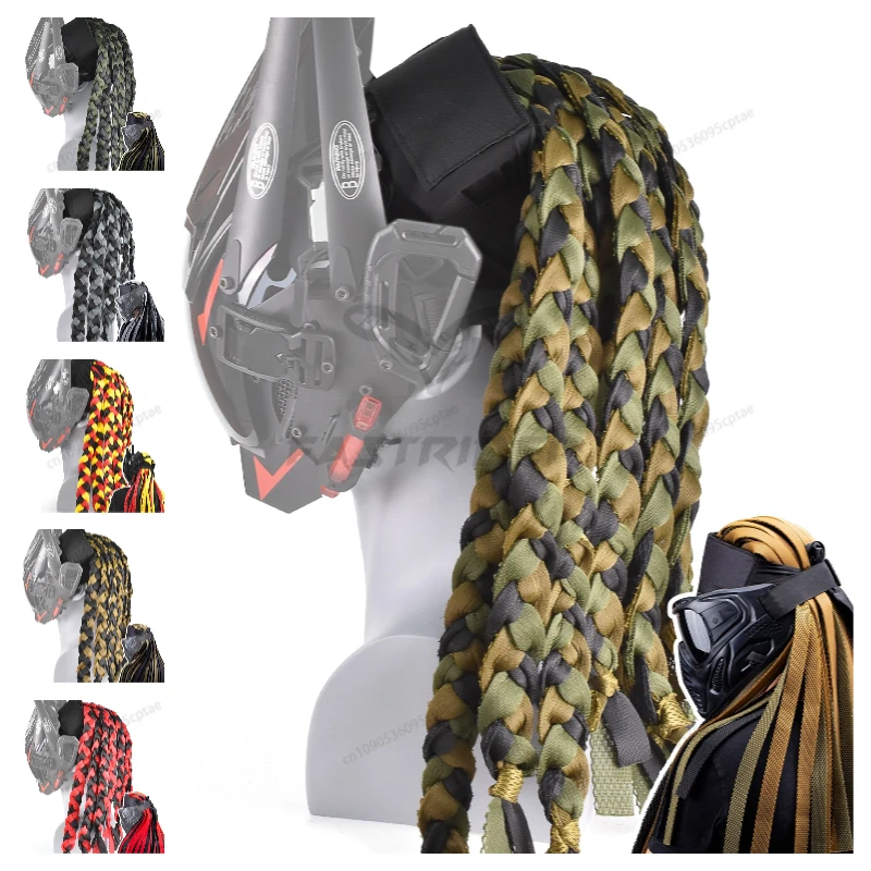 

zlangsports Tactical Headgear Forehead Protection Indy Dreadlocks Paintball Airsoft Mask Helmet Hunting CS Cosplay Halloween