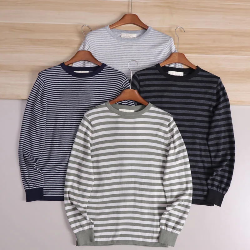 

Классический мужской вязаный свитер 304, хлопок, 49 Camere, легкий уход, удобный крой, повседневный свитер Long Sve round Ne