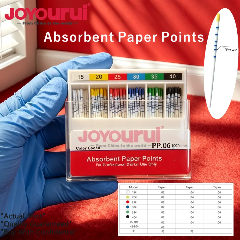 Dental Absorbent Paper Points Root Canal Absorption Endodontics F1 F2 F3 f4 Depth mm Marked Cotton Fiber Tips Dentist Matirial