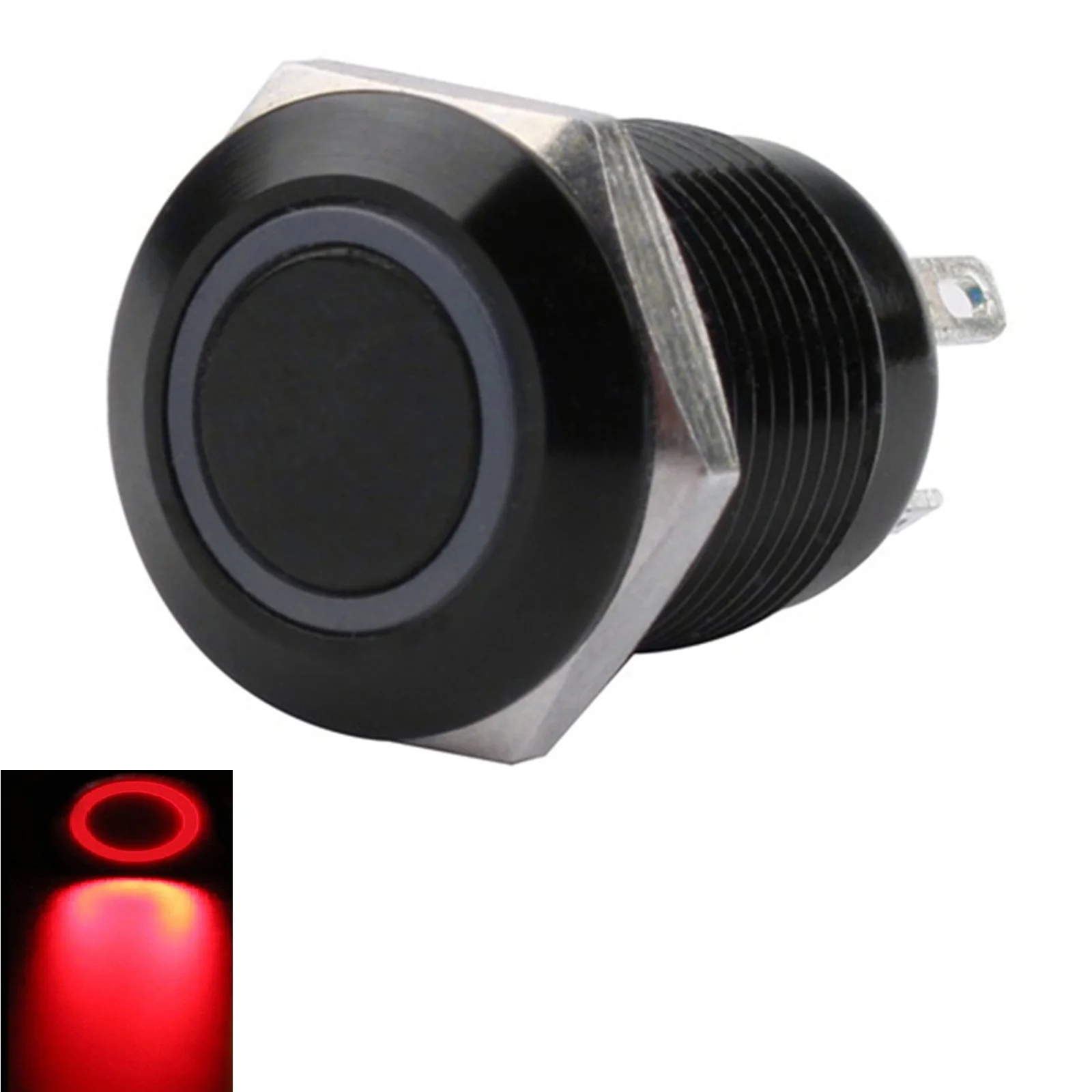 

LED Metal Button Switch Momentary on design Waterproof IP66 Quick and Easy Installation Suitable for Indoor and Outdoor Usage