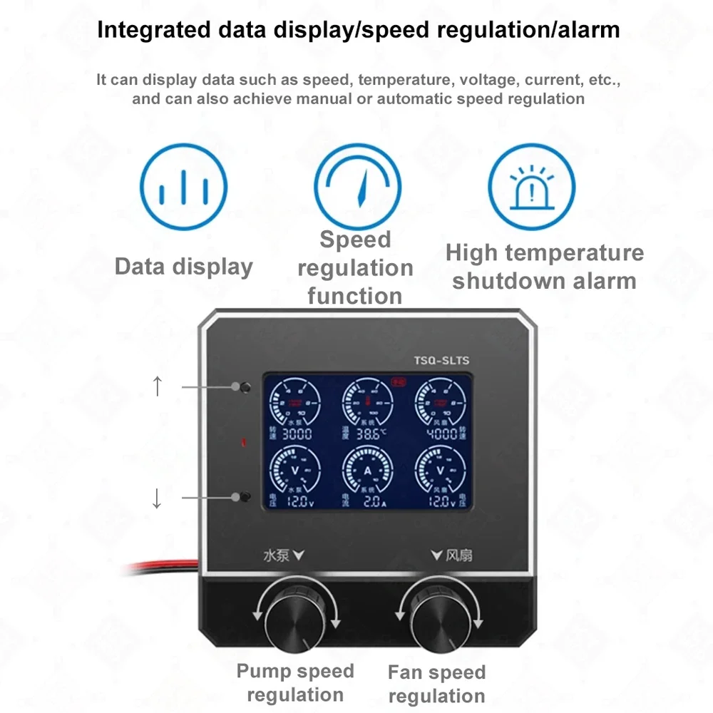 Imagem -04 - Detector Multifuncional Zemod Aio Controlador de Velocidade da Bomba de Água do Ventilador Suporta Mod de Detecção de Temperatura Ambiental Líquida