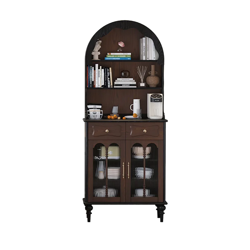 

wood dining American retro living room low storage bucket cabinet dining room