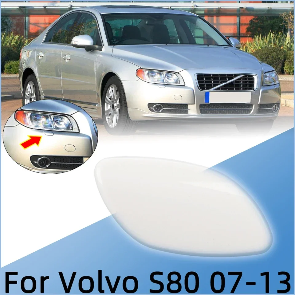 Car Front Bumper Headlight Washer Spray Nozzle Cover Cap For VOLVO S80 2007 2008 2009 2010 2011 2012 2013 39870059 39870060