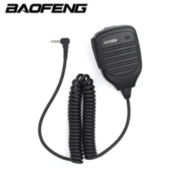 100% Baofeng Walkie Talkie UV-3R altoparlante microfono portatile altoparlante Radio Mic PTT con Jack Audio da 3.5mm per accessori UV-3R