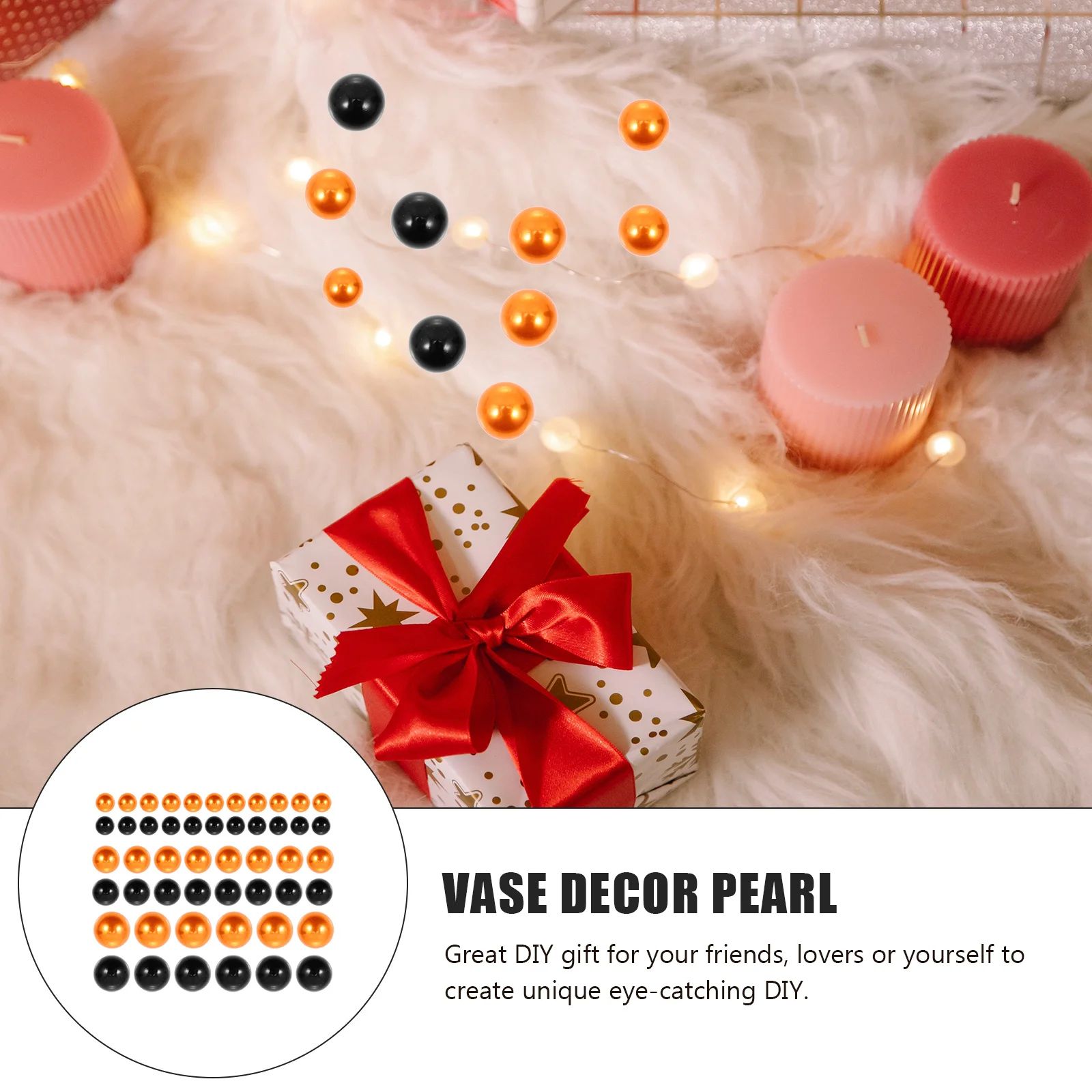 

500Pcs Floating Pearl Beads No Hole Vase Decoration Ideal DIY Vase Filler Craft Supplies for Flower Arrangements