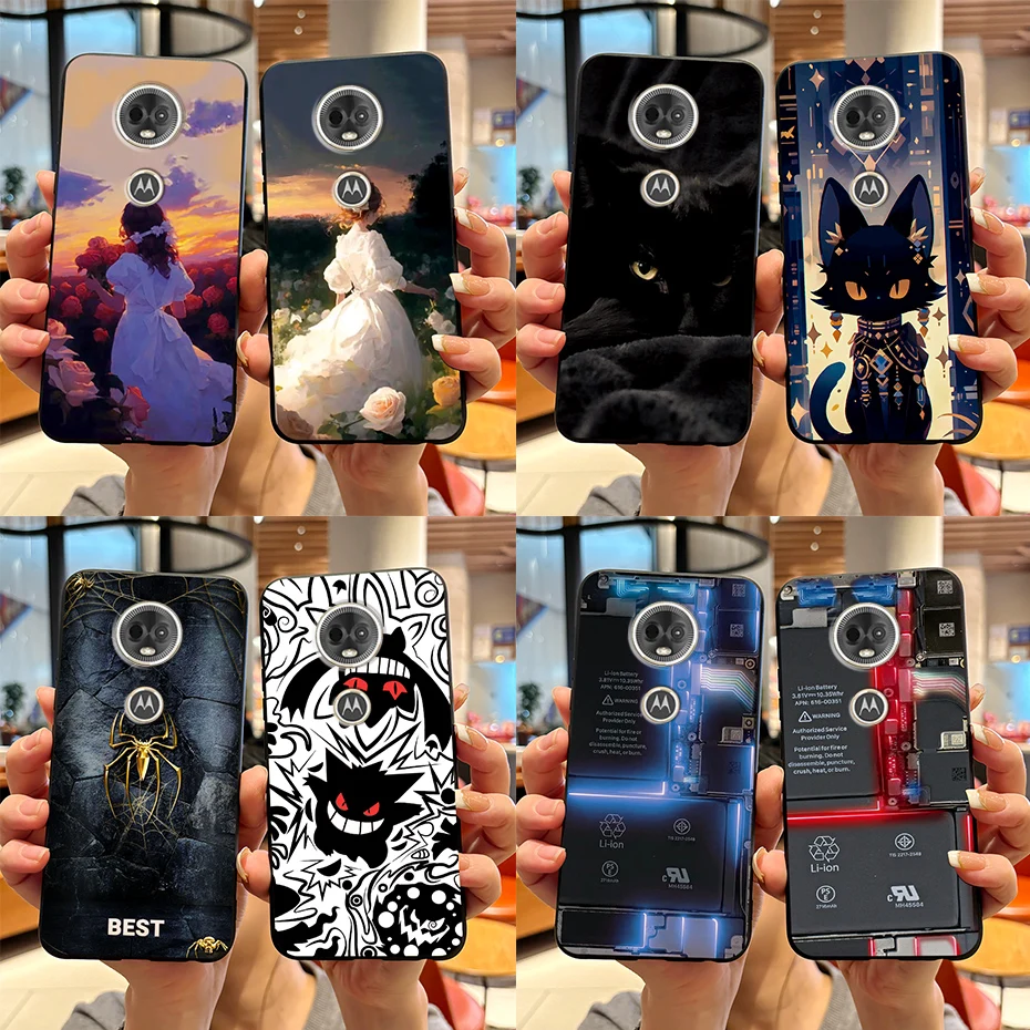 Чехол Founda для Moto E5 Plus, силиконовый милый мягкий чехол для телефона Motorola MotoE5 Plus xt54, черные чехлы-бамперы