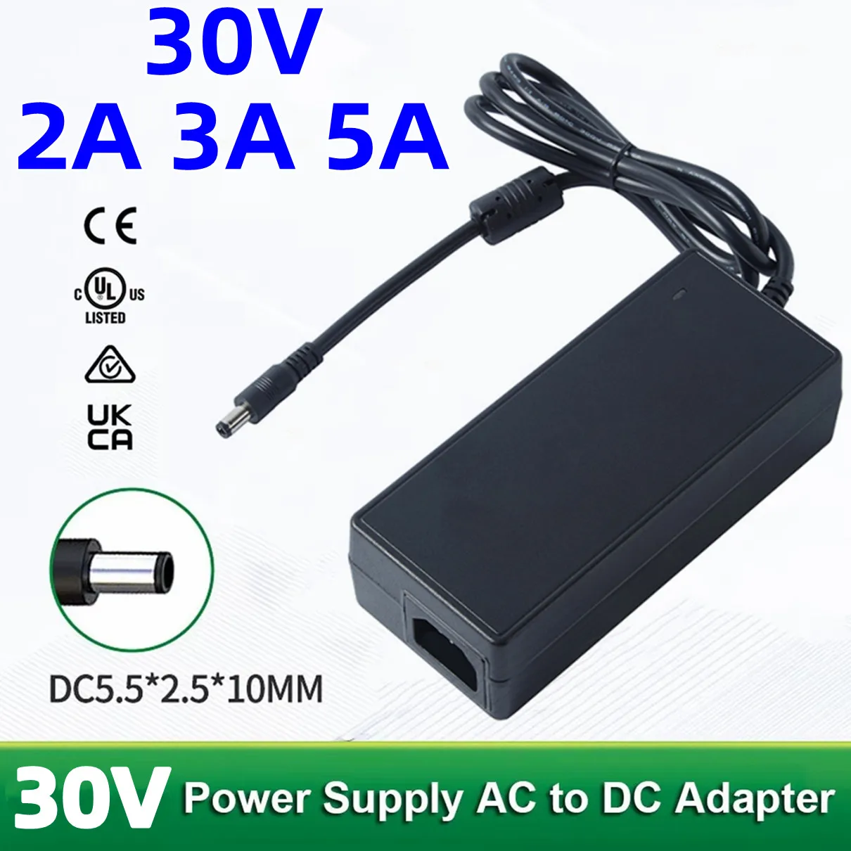 30V 2A Power Supply 30V 5A 3A 30v2a Power Adapter 30v 3a AC DC Regulated Transformer 30v5a Converter 110V-220V Current Adaptor