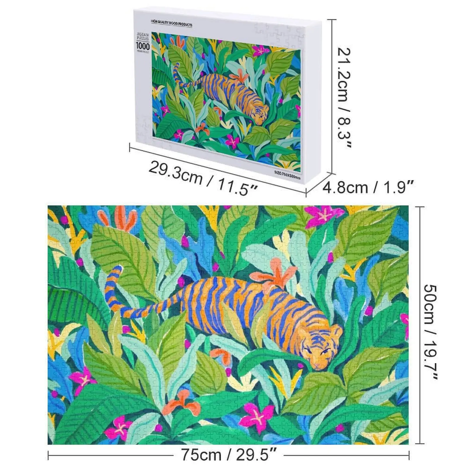 ปริศนาจิ๊กซอว์ป่าที่มีสีสัน ของเล่นที่ปรับแต่งได้สำหรับเด็ก ไอเดียของขวัญส่วนบุคคล ปริศนา