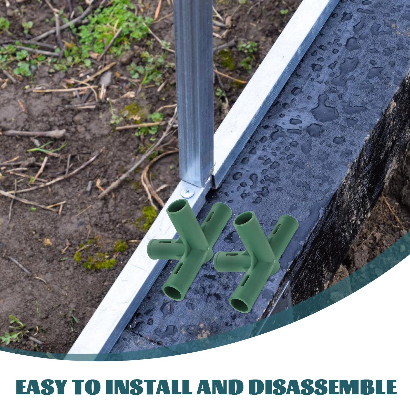 

1Set Greenhouse Connector Kit Plastic Connectors Three-Way Four-Way Adapters Easy Installation for Gardening Agriculture
