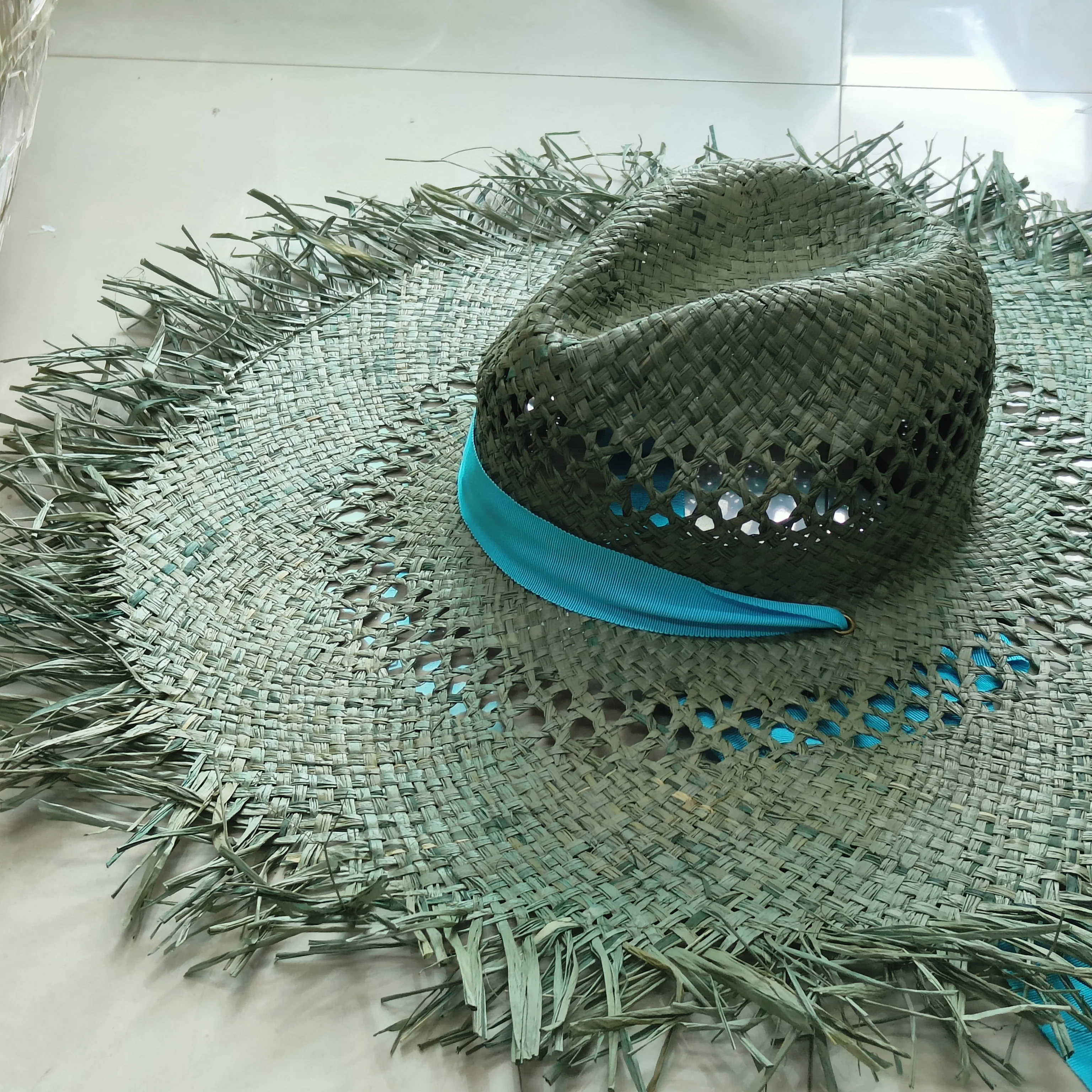 wide brim Raffia straw hat women \'s summer hat elegant women\'s hand-woven beach vacation sun protection hat sun caps 여름모자