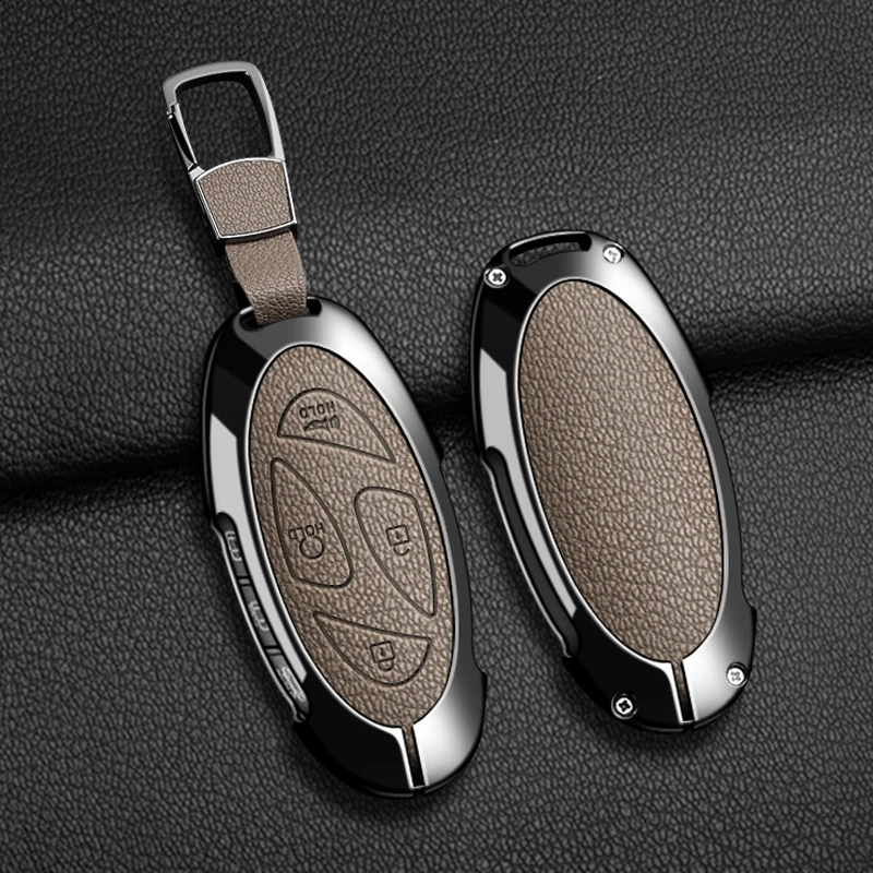 

Alloy Leather Car Key Case Key Cover For Hyundai IONIQ 6 New Grand Prix GN7 For New Kona SX2 Car Protector Keychain Accessories