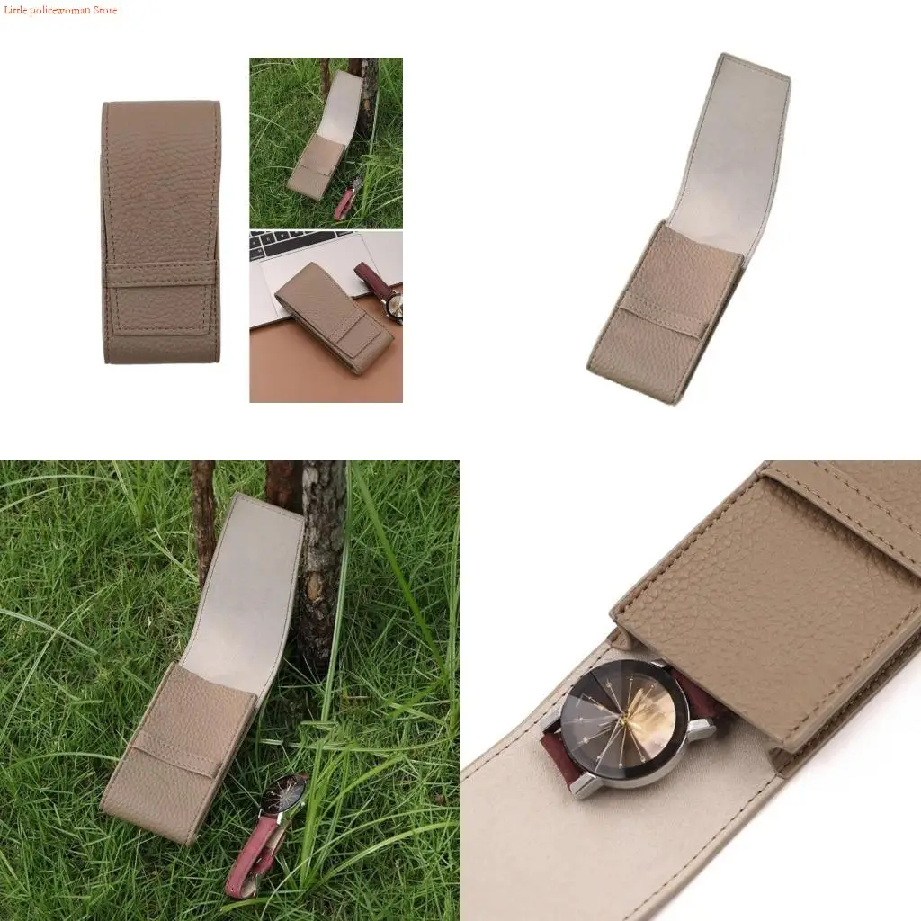 PU-Leder-Uhrentasche für Reisen, weich gefüttert, Einzeluhren-Aufbewahrungsbox, Armbanduhr-Organizer für den täglichen Gebrauch