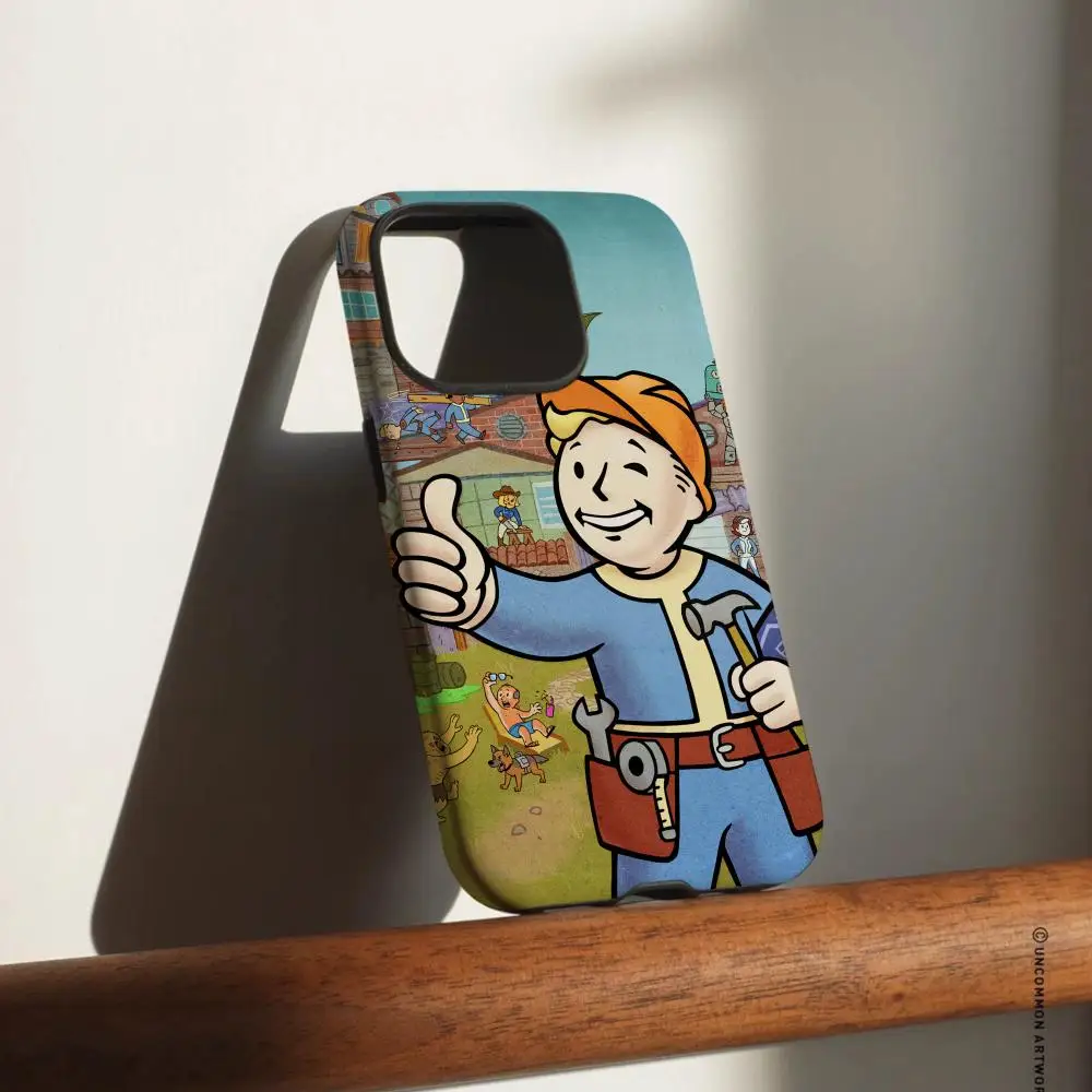 حافظة هاتف لهاتف آيفون 17 16 15 76 F-Fallouts 14 13 12 Pro Max Plus لامعة لعبة HD طبقة مزدوجة غلاف صلب سائل #1