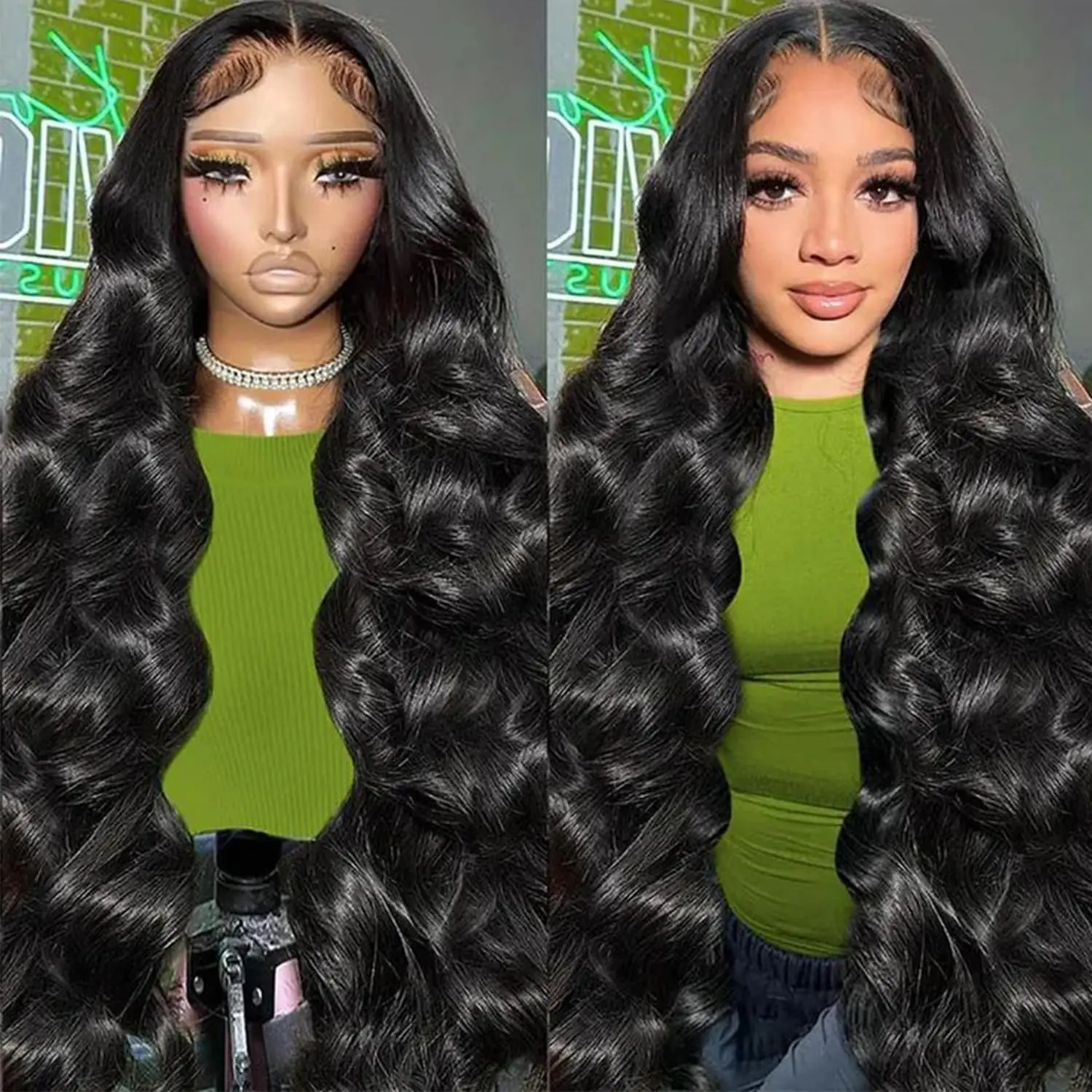 

30 40 Inch Bazilian Body Wave 13x6 Transparent Lace Frontal Wig Human Hair 5x5 Glueless Closure water wave 13x4 Lace Front Wigs