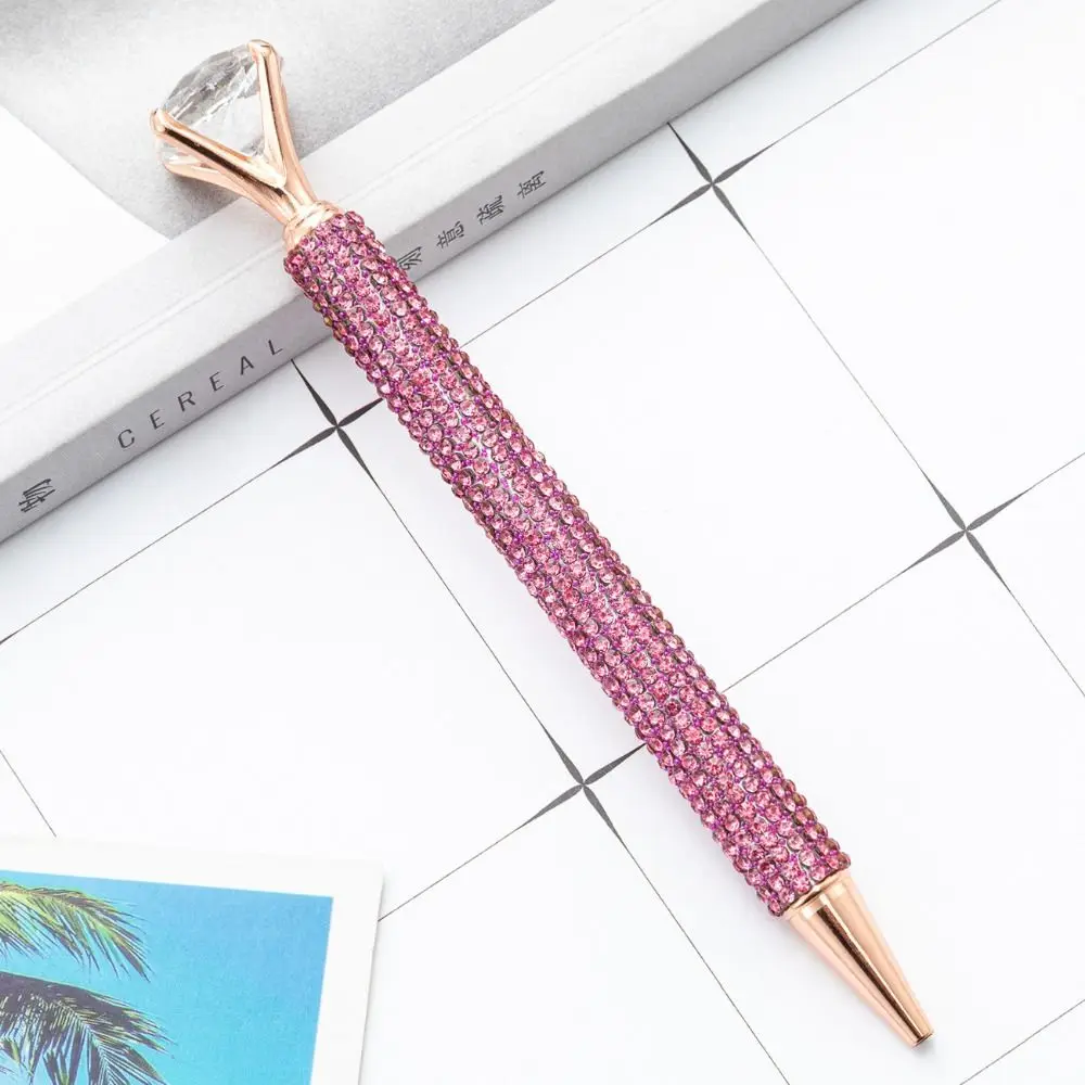 Luxury Great Drill Ballpoint Pen Metal Material Multifunction Rotating Metal Pen Multi-purpose Creativity Crystal Drill Pen Girl