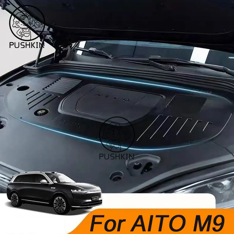 Engine Bonnet Hood Cover Motorhaube Trims For SERES AITO M9 2024 2025 Hood Engine Trim Cover Protector Dry