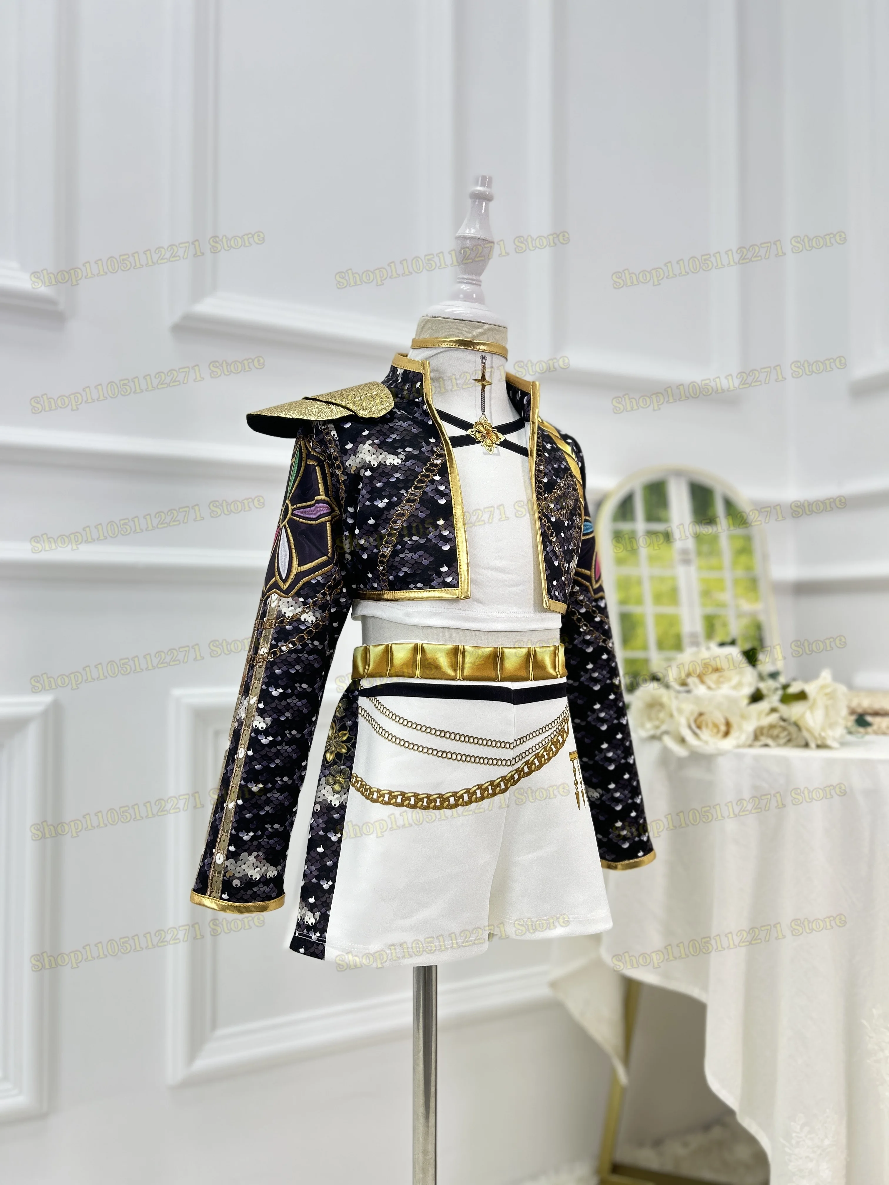 子供女の子 Kpop デーモンハンターロールプレイルミロールプレイングコスチュームセット子供のステージショーコスチュームハロウィンパーティーセット