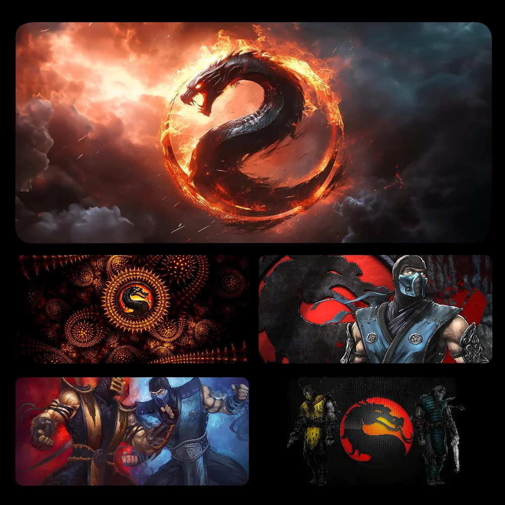 M-Mortal Kombat Mousepad Large Gaming Mouse Pad LockEdge Thickened Computer Keyboard Table Desk Mat