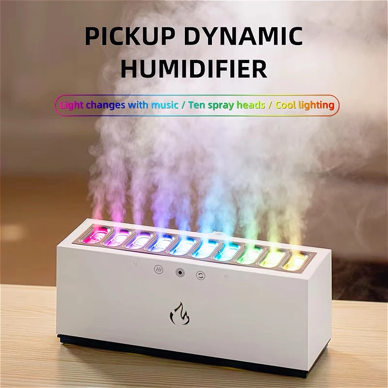 900-ミリリットルダイナミックサウンドピックアップ空気加湿器-7-色-led-ナイトライト-10-スプレー霧クールミスト水加湿器エッセンシャルオイルディフューザー