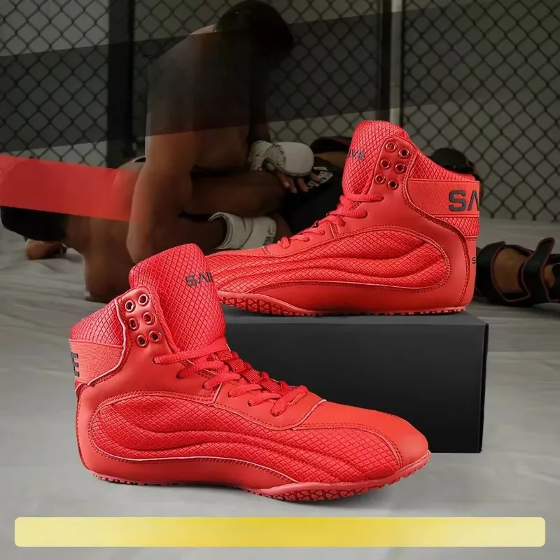 Best Selling Wrestling Boots Men Women High-top Boxing Fighting Boots Professional Couples Breathable Sport Shoes Boxing Shoe