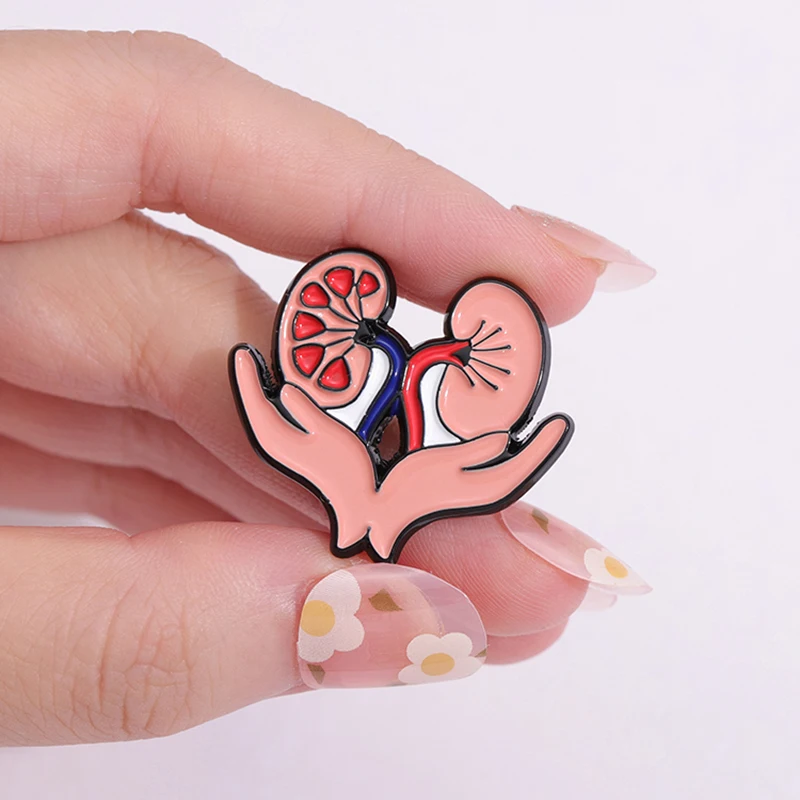 Creative Body Organ Enamel Brooch Tulip Nipple Cartoon Lung Organ Medical Metal Badge Punk Lapel Pin Jewelry Accessory Gift