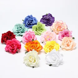 Bridal Wedding Flocking Cloth Red Rose Flower Hairpin Hair Clip Simulated Flower Hairpin Ornament Headdress Hair Accessories