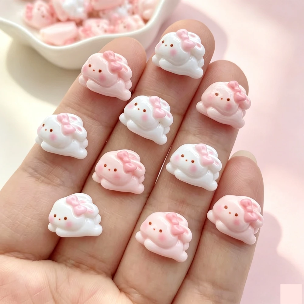 20 Stücke Mixed Nail art Harz Cartoon Kleines Kaninchen Serie Charms Strass DIY Handwerk Für Nagel 3D Dekorationen Schmuck