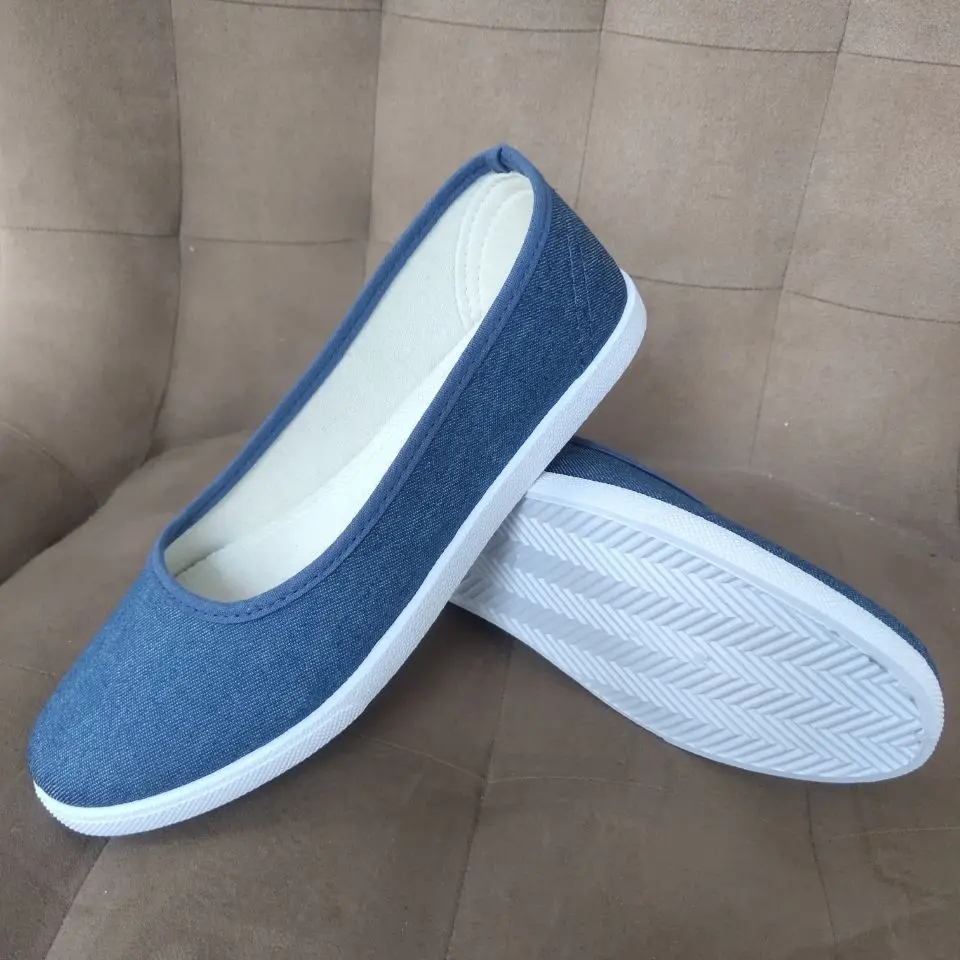 Obuwie damskie Denim White Flat Buty damskie wsuwane na buty Premium Y2k Oferta mody Promocja Lekki Casual 2024 A