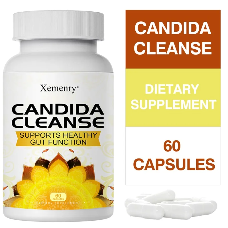 

Candida Cleanse Capsules - Probiotics and Oregano Leaf Extract for Better Digestion, Gut Cleansing and Immunity, Made in The USA