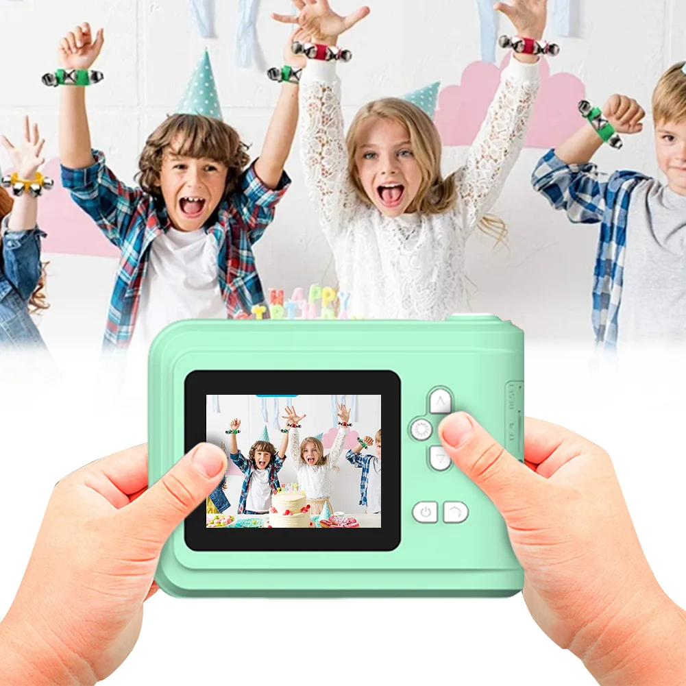 Câmera instantânea infantil 1080P com impressão de papel fotográfico Câmera de impressão térmica Carregamento USB Câmera de impressão instantânea para crianças de 3 a 12 anos