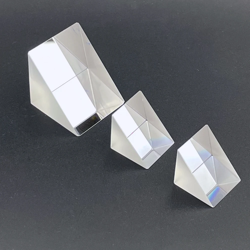 9mm 10mm 15 20 30 MM K9 Optical Glass Right Angle Triangle Isosceles Prism Total Reflection Physical Experiment Ray Refraction