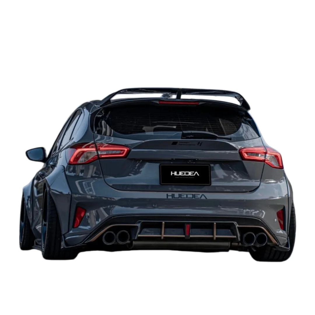Für Ford Focus MK4 ST 2019-2025 Auto Heckklappen-Spoiler Flügel Schwarz Carbon Tuning Exterieur Zubehör Karosserie-Kit Heckflügel
