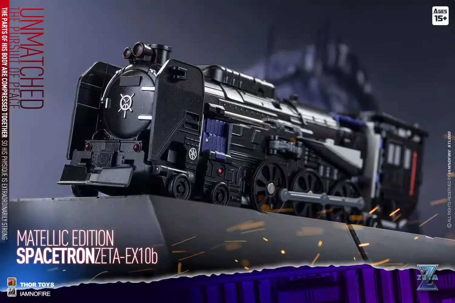 

Трансформируемые фигурки Zeta Toys EX-10 EX10 EX-10B EX10B Spacetron Astrotrain, металлическая версия